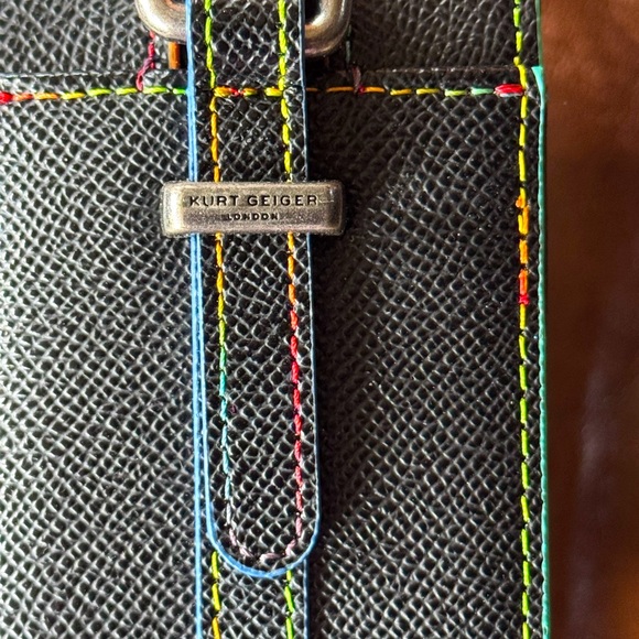 NWOT Kurt Geiger Black Crossbody Bag with Multicolor Accents - Picture 9 of 15